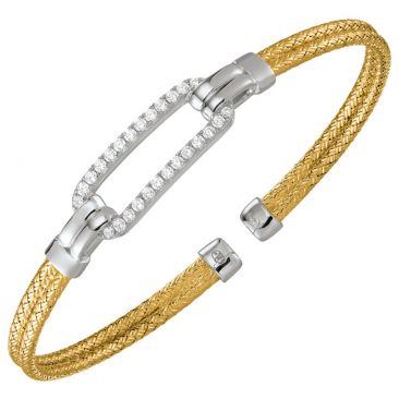 Bracelet jonc argent doré oxydes Charles Garnier - AGF170099B