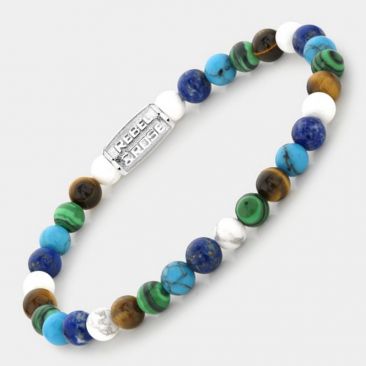 Bracelet perles Rebel & Blue More Colours Than Most 6 mm - RR-60101-S