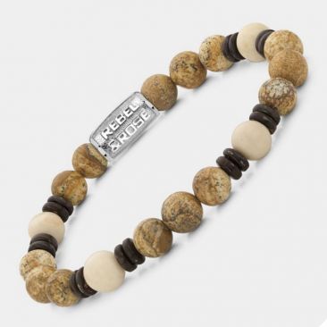 Bracelet perles Rebel & Rose Variations Woodstock 8 mm - RR-80092-S