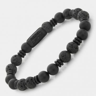 Bracelet perles Rebel & Rose Variations Black 8 mm - RR-80093-B