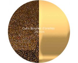 Cuirs boucles d'oreilles 25 mm Les Georgettes - Magie/Champagne