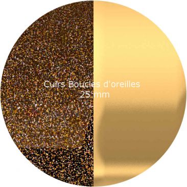 Cuirs boucles d'oreilles 25 mm Les Georgettes - Magie/Champagne