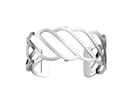 Bracelet manchette Les Georgettes - Torsade finition argent 25 mm