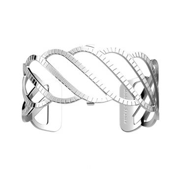 Bracelet manchette Les Georgettes - Torsade finition argent 25 mm