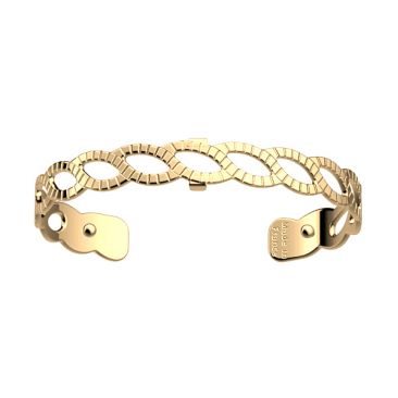Bracelet manchette Les Georgettes - Torsade finition or 8 mm