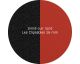 Simili Cuir bague jonc Les Georgettes - Paillettes noires/Rouge 16 mm
