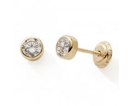 Boucles d'oreilles boutons or Stepec - nBBITUv