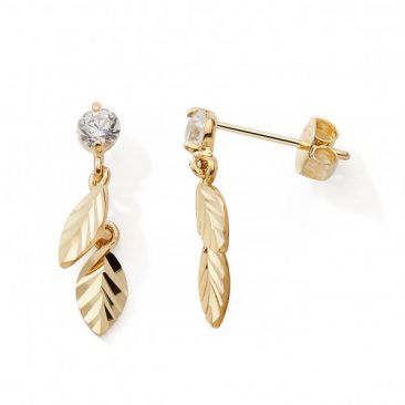 Boucles d'oreilles pendants or oxydes de zirconium Stepec - nBBPJX