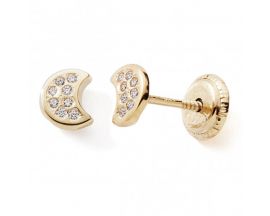 Boucles d'oreilles boutons or Stepec - nBPETXv