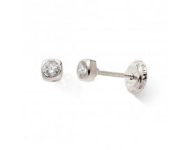 Boucles d'oreilles boutons or oxydes de zirconium Stepec - nBPTJJgv