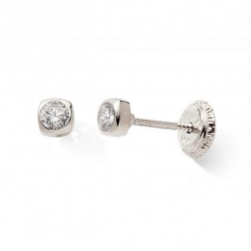 Boucles d'oreilles boutons or oxydes de zirconium Stepec - nBPTJJgv
