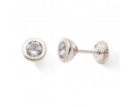 Boucles d'oreilles boutons or oxydes sertis clos Stepec - nBPSISgv