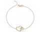 Bracelet or coeurs oxydes Stepec - nBBIBU