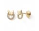 Boucles d'oreilles boutons or Stepec - nBBBBUv