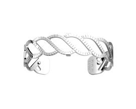 Bracelet manchette Les Georgettes - Torsade finition argent 14 mm