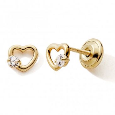 Boucles d'oreilles boutons or Stepec - 9652V
