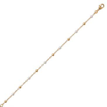 Bracelet plaqué or perles Stepec - ESJXBEBT