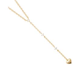 Collier plaqué or coeur oxydes Stepec - ESJTJJOU