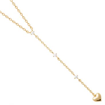 Collier plaqué or coeur oxydes Stepec - ESJTJJOU