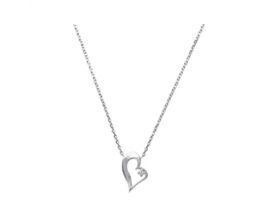 Collier coeur argent et oxyde Stepec - TSBBXSOU