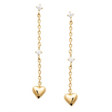 Boucles d'oreilles pendants plaqué or oxydes Stepec - IJPIBBP