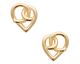 Boucles d'oreilles boutons coeurs plaqué or Stepec - IJPISIPP