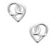 Boucles d'oreilles boutons coeurs argent Stepec - SJPISIPP