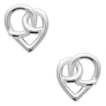 Boucles d'oreilles boutons coeurs argent Stepec - SJPISIPP