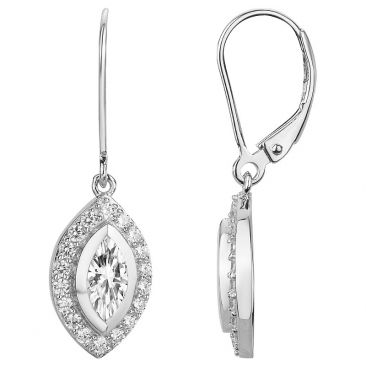 Boucles d'oreilles brisures argent oxydes Phebus - 70400566