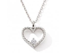 Collier coeur argent et oxydes Stepec - cJPOT