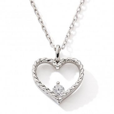 Collier coeur argent et oxydes Stepec - cJPOT