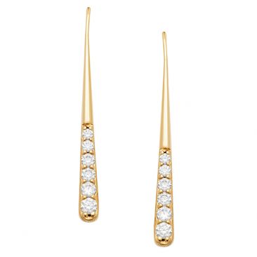 Boucles d'oreilles pendants plaqué or oxydes Stepec - IJPBJIBP