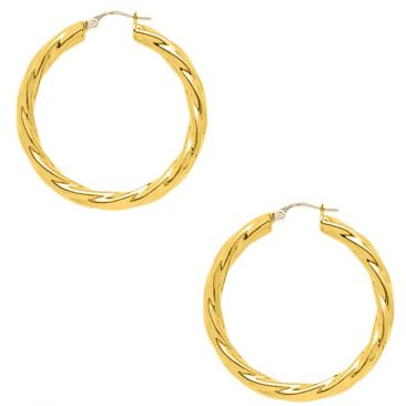 Boucles d'oreilles créoles or - 2526