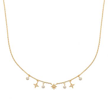 Collier plaqué or oxydes Stepec - ESJSUJOU