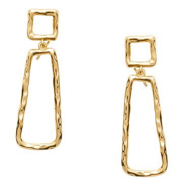 Boucles d'oreilles pendants plaqué or Stepec - IJPBXPPP