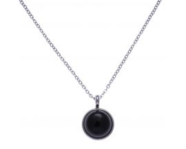 Collier acier et onyx Stepec - IG 417