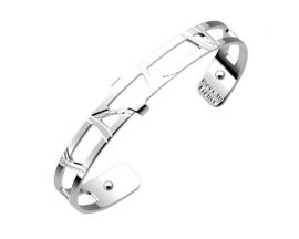 Bracelet manchette Les Georgettes - Tigre finition argent 8 mm