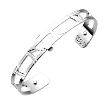 Bracelet manchette Les Georgettes - Tigre finition argent 8 mm