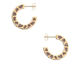 Boucles d'oreilles boutons Les Cadettes - Gigi laque finition or - 70386161954000