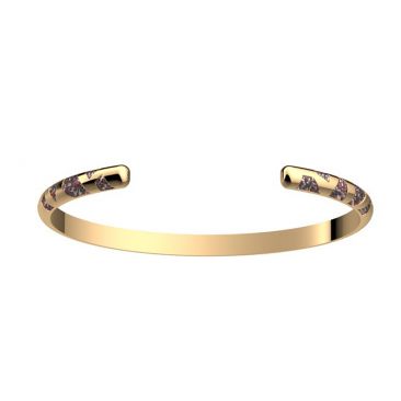 Bracelet jonc Les Cadettes - Girafe bandeau finition or - 70374661954000