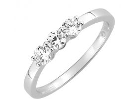 Bague or blanc & diamant(s) synthétique(s) Diamanti - DS1057.21.21