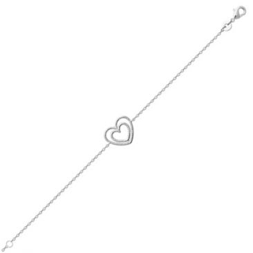 Bracelet coeur argent - SIBEPJBT