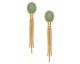Boucles d'oreilles pendants plaqué or aventurines Stepec - IUEIXUP