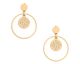 Boucles d'oreilles pendants Les Cadettes - Lotus laque finition or - 70395061969000