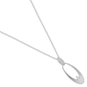 Collier argent et oxydes LINEARGENT - 18529-PE