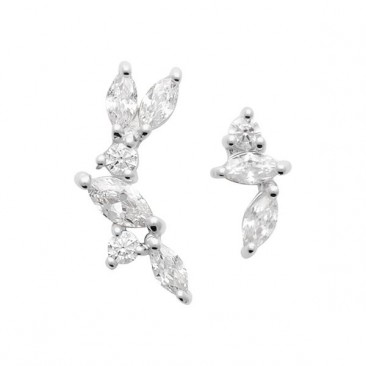 Boucles d'oreilles argent oxydes Stepec - BJPIOUBP