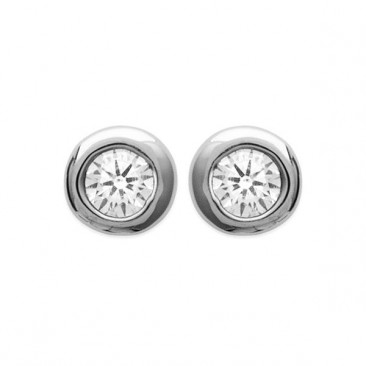 Boucles d'oreilles boutons argent oxydes Stepec - BUBBUBPI