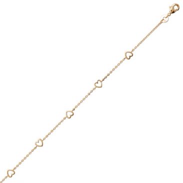 Bracelet coeurs plaqué or Stepec - EIBEPBBT