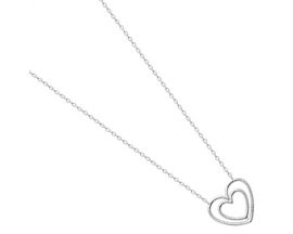 Collier argent coeur Stepec - SIBEPJOU