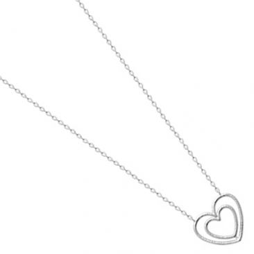 Collier argent coeur Stepec - SIBEPJOU